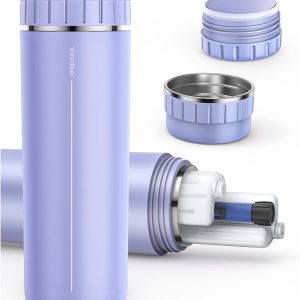 VAYDEER Insulin Cooler Travel Case, Medication Cooler for Travel [Double Lids] [Large Contact Area] [Uniform Temperature] Insulin Pen Cooler TSA Approved for Medications Carry (Purple)