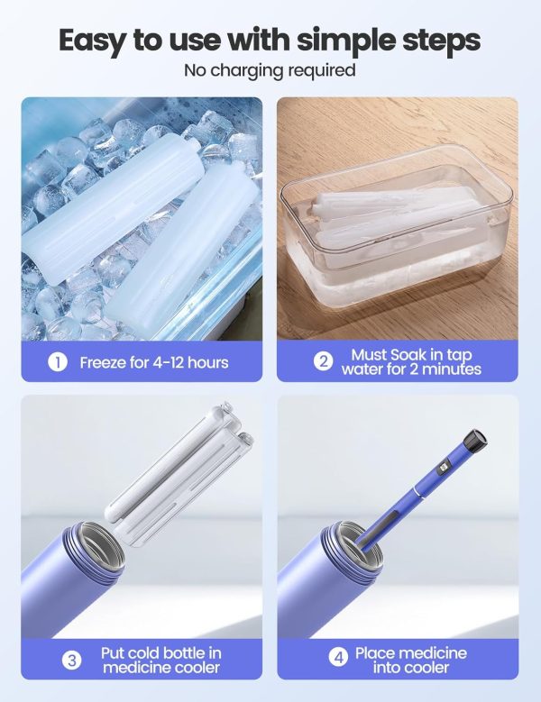 VAYDEER Insulin Cooler Travel Case, Medication Cooler for Travel [Double Lids] [Large Contact Area] [Uniform Temperature] Insulin Pen Cooler TSA Approved for Medications Carry (Purple) - Image 6