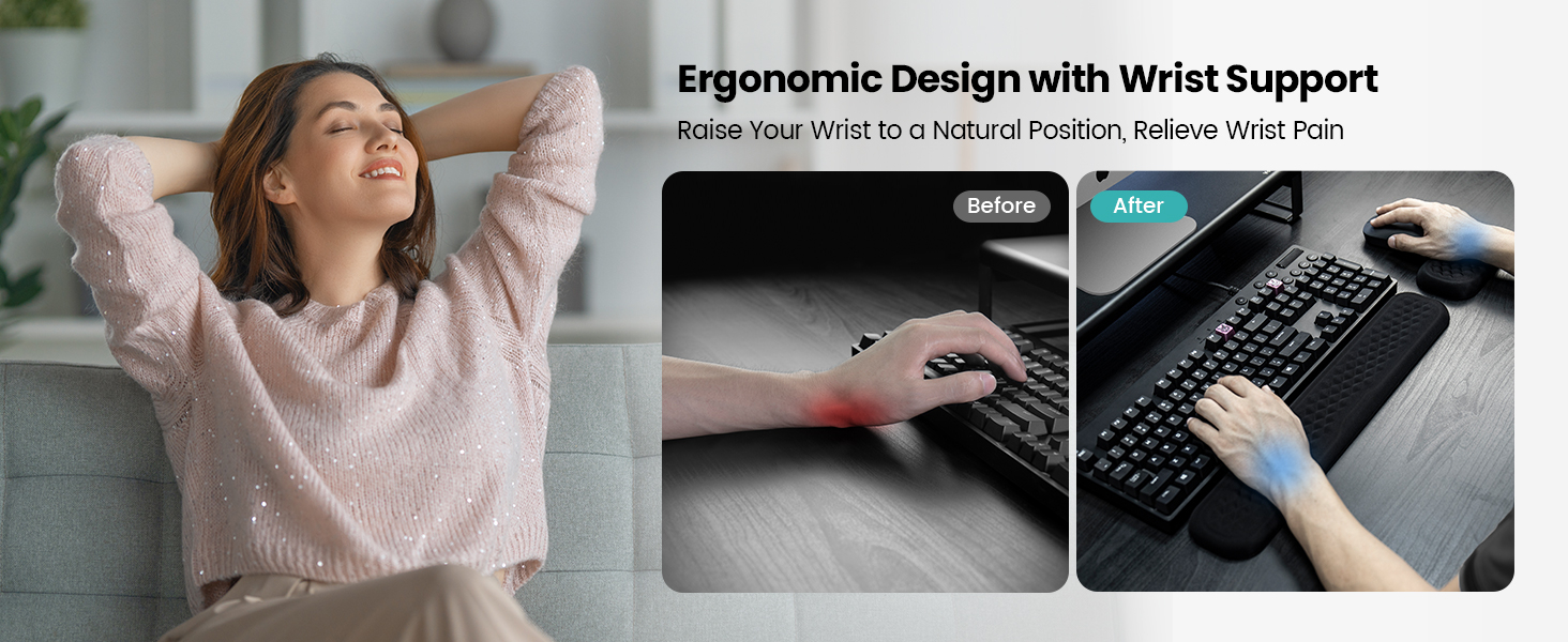 wrist rest for keyboard and mouse