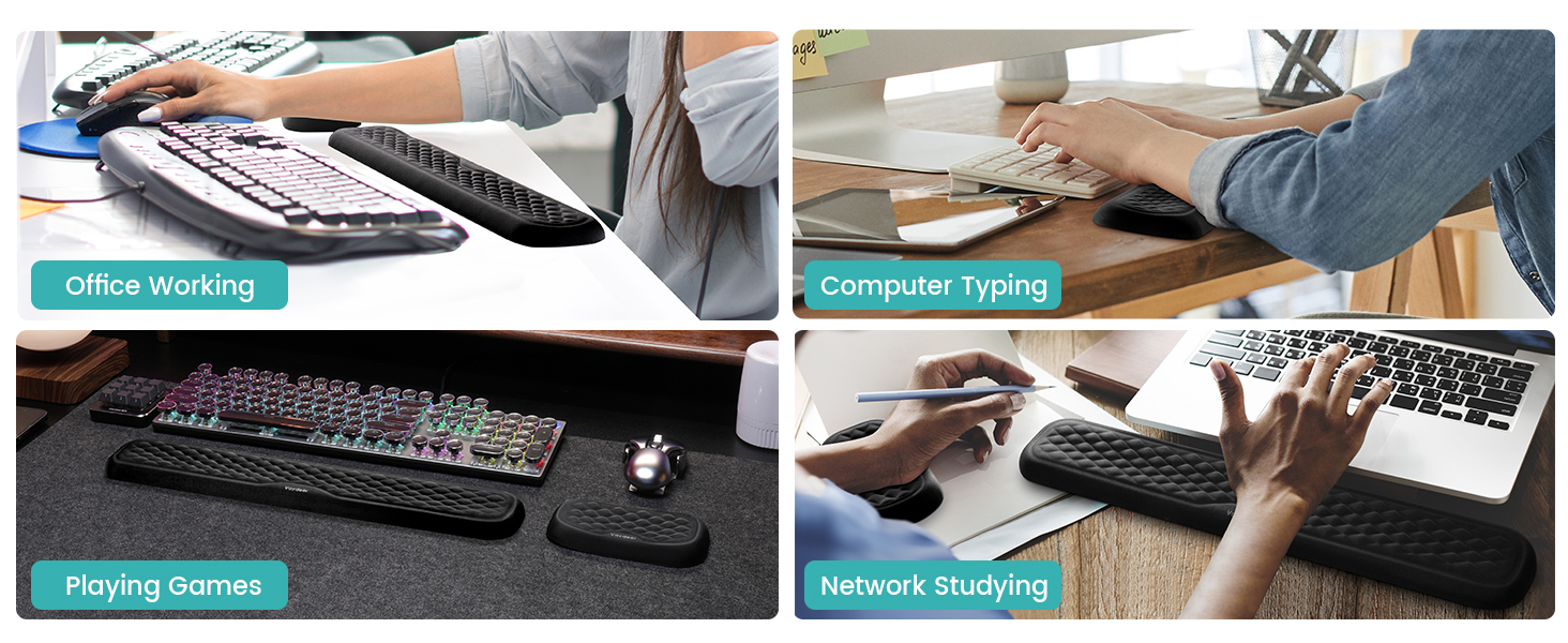mouse and keyboard wrist rest set
