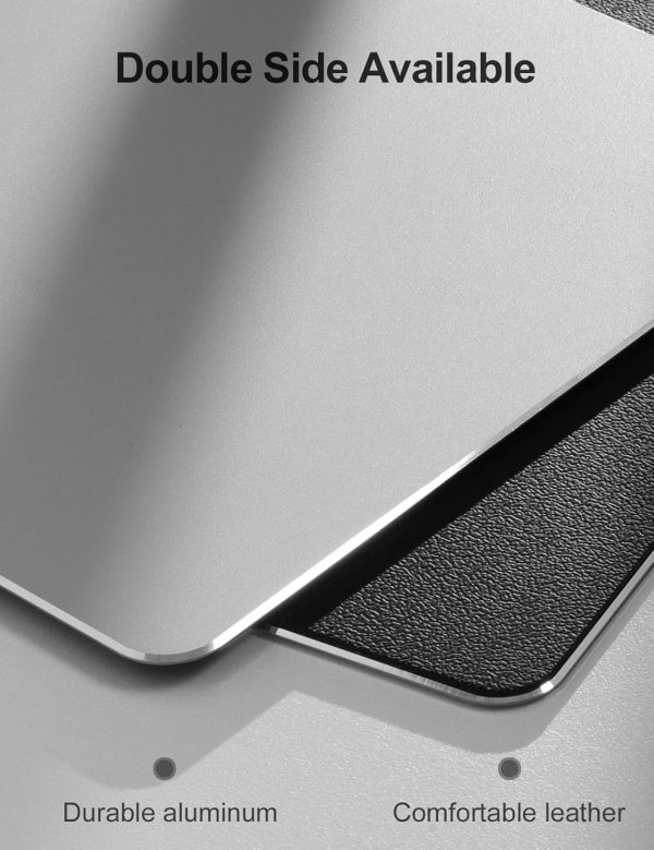 Hard Silver Metal Aluminum Mouse Pad Mat Smooth Magic Ultra Thin Double Side Mouse Mat Waterproof Fast and Accurate Control for Gaming and Office(Small 9.05X7.08 Inch) - Image 11