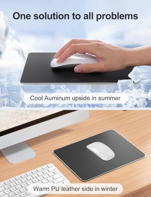 Hard Silver Metal Aluminum Mouse Pad Mat Smooth Magic Ultra Thin Double Side Mouse Mat Waterproof Fast and Accurate Control for Gaming and Office(Small 9.05X7.08 Inch) - Image 27