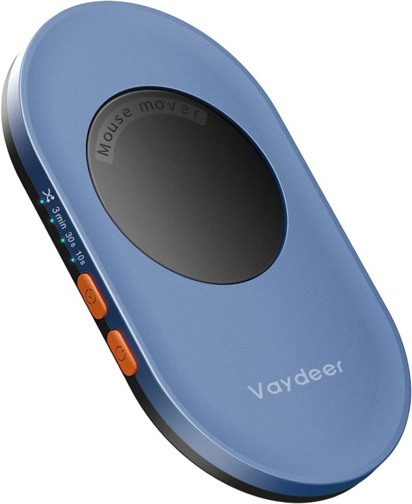 Vaydeer Ultra Slim Mouse Mover, Air 3 Mouse Jiggler with Adjustable Interval Timer, Undetectable & Noiseless, Simulates Realistic Mouse Movement, Driver-Free for Keeping The PC Active and Secure