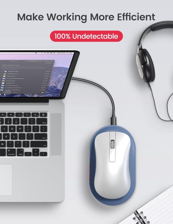 Vaydeer Ultra Slim Mouse Mover, Air 3 Mouse Jiggler with Adjustable Interval Timer, Undetectable & Noiseless, Simulates Realistic Mouse Movement, Driver-Free for Keeping The PC Active and Secure - Image 5