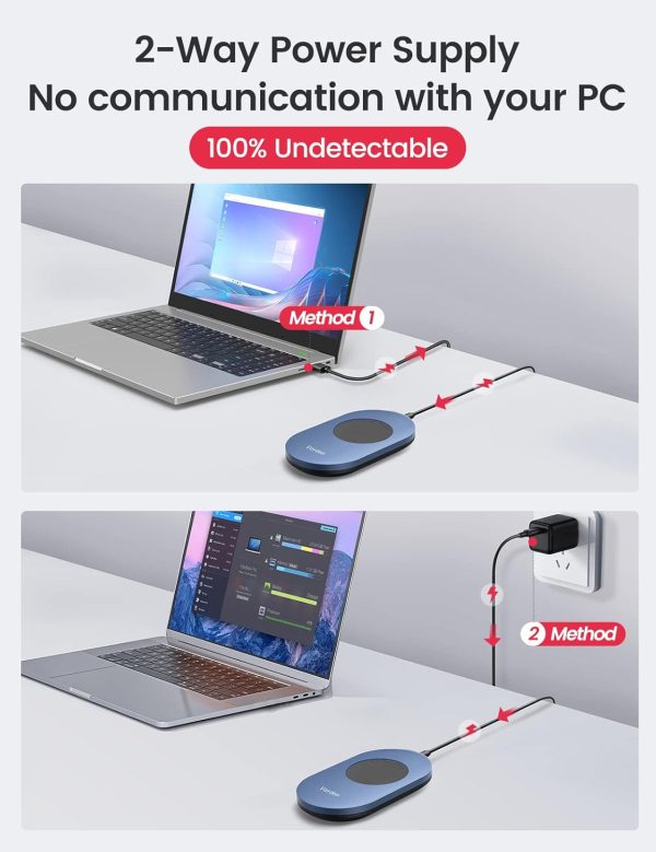 Vaydeer Ultra Slim Mouse Mover, Air 3 Mouse Jiggler with Adjustable Interval Timer, Undetectable & Noiseless, Simulates Realistic Mouse Movement, Driver-Free for Keeping The PC Active and Secure - Image 6